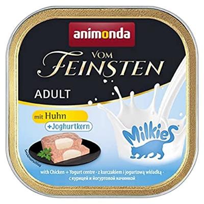 ANIMONDA Vom Feinsten Adult Milkies met Kip en Yoghurtvulling - Natvoer voor Katten - 100g