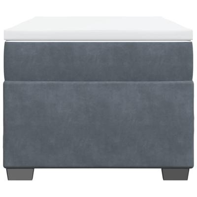 Boxspring met matras fluweel donkergrijs 80x200 cm