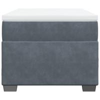 Boxspring met matras fluweel donkergrijs 80x200 cm - thumbnail
