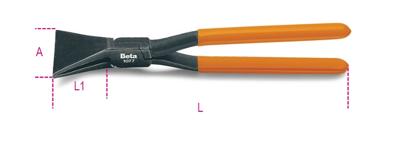 Beta Plaatbuigtang, recht model PVC handgreep 1077 280 - 010770026