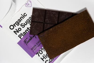 Funky Fat Choc Biologische Dark Chocolate + MCT And Coffee 50 Gram