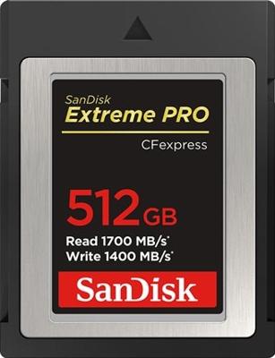 SanDisk CF Express Extreme Pro 512GB 1700MB/s Read 1400MB
