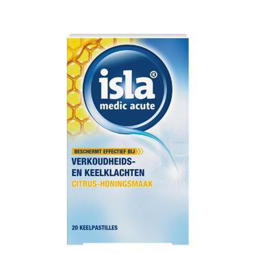 Isla Medic acute citrus honing keelpastilles 20 Pastilles