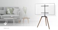 Nedis TVSM7060BK Tv Vloerstandaard 50 - 65 " 35 Kg Scandinavian Design Draaibaar Anti-omval-riem Snap-lock Aluminium / Staal Zwart - thumbnail