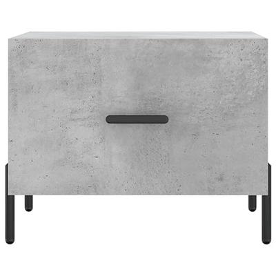 Salontafels 2 st 50x50x40 cm bewerkt hout betongrijs