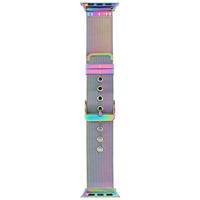 By Qubix - Milanese met gesp bandje - Multicolor - Compatible met Apple Watch 38mm / 40mm / 41mm / 42mm - Compatible Apple watch bandjes - thumbnail