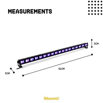 BeamZ BUV183 18x 3W UV LED-bar