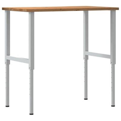 Werkbank 100x60x(71,5-98) cm eikenhout lichtbruin
