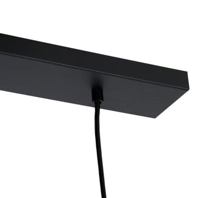 QAZQA Retro hanglamp zwart met helder glas langwerpig 3-lichts -