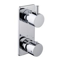 Wiesbaden Caral inbouw 2-wegs douchethermostaat rond chroom - thumbnail