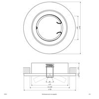 EVN 517001 517001 Inbouwring Halogeen Zonder 50 W Wit - thumbnail
