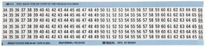 Brady, WM-34-66-PK, B-500, draadmarkering, vinyl, wit, 38 mm (25 kaarten á 33 etiket) (012003)