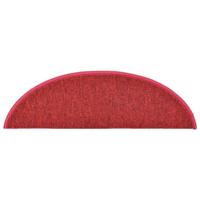 VidaXL Trapmatten 15 st 56x17x3 cm bordeaux halfrond - thumbnail