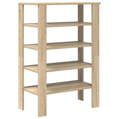 VidaXL Schoenenrek 61x32x87,5 cm bewerkt hout sonoma eikenkleurig VidaXL Schoenenrek 61x32x87,5 cm bewerkt hout sonoma eikenkleurig