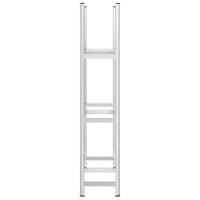 VidaXL Bandenrek 3-laags 110x40x200 cm staal zilverkleurig - thumbnail