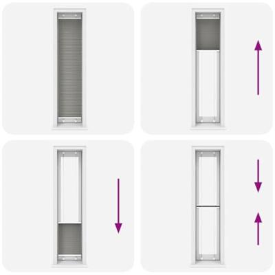 Pliss rolgordijn 45x200 cm stofbreedte 44,4 cm antraciet