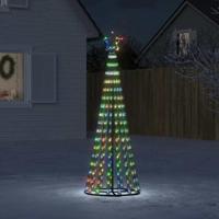 VidaXL Led-kerstboom 275 leds kleurrijk 180 cm - thumbnail