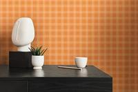 Architects Paper Art of Eden - Oranje - Geruit Behang - 390642 - thumbnail