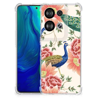 Case Anti-shock voor OPPO Reno8 Pink Peacock Case Anti-shock voor OPPO Reno8 Pink Peacock