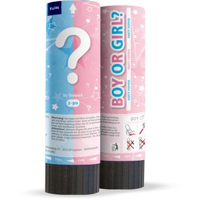 Babyshower geslacht partypopper 15 cm - Jongen