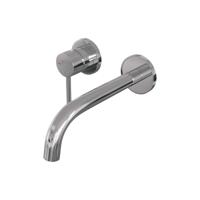 Chrome Edition inbouw wastafelmengkraan met gebogen uitloop en rozetten A2 chroom - thumbnail