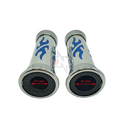 ONE rubber handvat "tribal pr. retaining loop "triba chrome blue