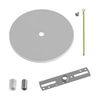 Plafondkap flush wit plat 1 uitgang 12.6 cm - thumbnail