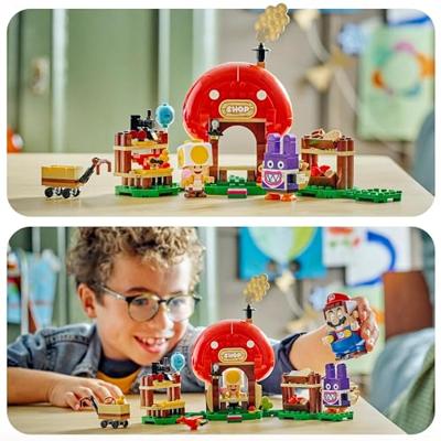 Lego super mario 71429 uitbreidingsset: nabbit bij toads winkeltje