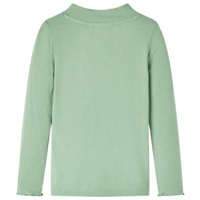 Kindershirt met lange mouwen lage col 92 donkermintkleurig Kindershirt met lange mouwen lage col 92 donkermintkleurig