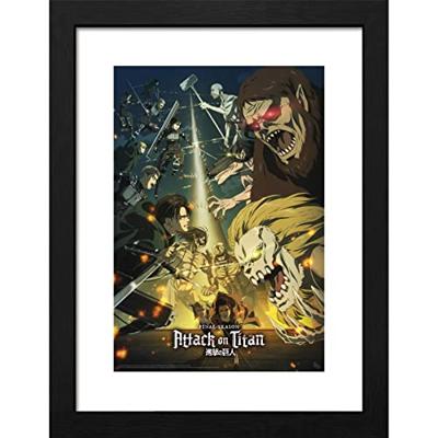 Attack on Titan Framed Print - S4 Key Art 3