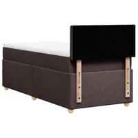 Boxspring met matras stof donkerbruin 80x200 cm - thumbnail