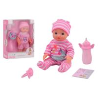 Baby Rose drink en plas pop 17 cm, 2 assorti - thumbnail