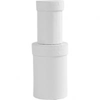 Creativ Company Ronde dozen, h: 7+9 cm, afm 4,5+6 cm, wit, 2 stuk/ 1 set - thumbnail