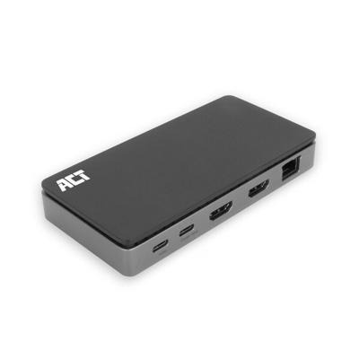 Usb-c 4k mst dockingstation voor 2 hdmi-monitoren
