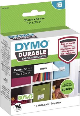 Dymo duurzame etiketten LabelWriter ft 25 x 54 mm, 160 etiketten Dymo duurzame etiketten LabelWriter ft 25 x 54 mm, 160 etiketten