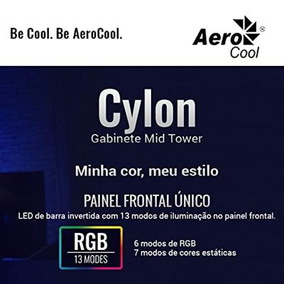 Aerocool Computerkast Cylon Midi Toren Zwart