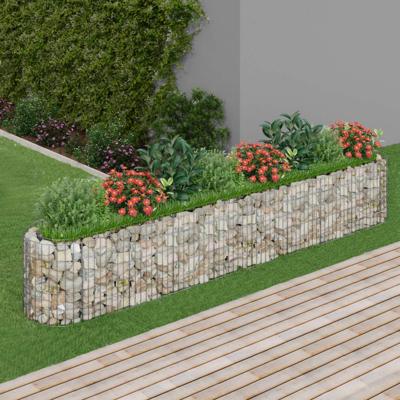 VidaXL Gabion plantenbak verhoogd 330x50x50 cm gegalvaniseerd ijzer