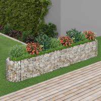 VidaXL Gabion plantenbak verhoogd 330x50x50 cm gegalvaniseerd ijzer - thumbnail