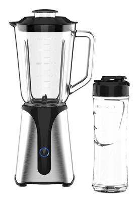 Blender - JOCCA - 350 W - 1 L glazen kom - 600 ml fles - Zwart