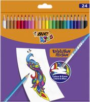 BIC kids evolution uitgumbare kleurpotloden, 24st. - thumbnail