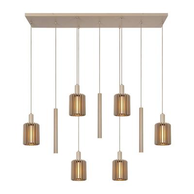 Lucide LAMBRES - Hanglamp - 6xE27 - Taupe