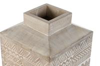 Vaas Home ESPRIT Wit Natuurlijk Mangohout Koloniaal 18 x 18 x 30,5 cm - thumbnail