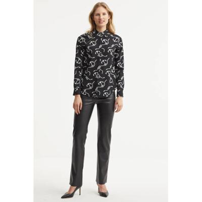 Lauren Ralph Lauren blouse Kristy met all over print zwart/wit Lauren Ralph Lauren blouse Kristy met all over print zwart/wit