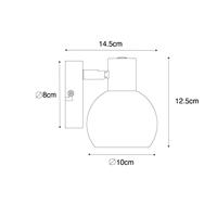 QAZQA Art Deco spot goud met roze glas - Vidro - thumbnail