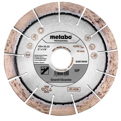 Metabo 628576000 Diamanten doorslijpschijf Diameter 125 mm Boordiameter 22.23 mm 1 stuk(s)
