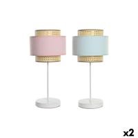 Bureaulamp DKD Home Decor Metaal Groen Licht Roze 220 V 50 W 26 x 26 x 55 cm (2 Stuks) - thumbnail