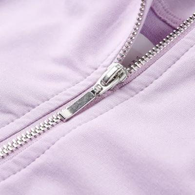 Kindervest met capuchon 116 lila