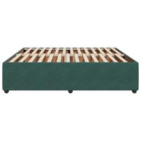 Bedframe zonder matras 200x200 cm fluweel donkergroen - thumbnail