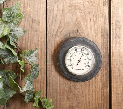 Thermometer rond leisteen / Outhings