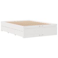 Bedframe zonder matras met lades grenenhout wit 150x200 cm - thumbnail